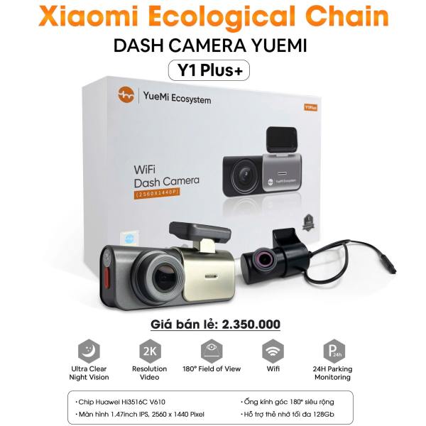 Camera Hành Trình Yuemi Y1 Plus+ Cho Xe Hơi 